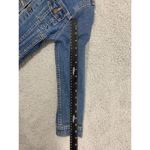 Levi Strauss Signature Denim Blue Jean Youth Button-up Jacket Large (L) - Picture 12 of 13